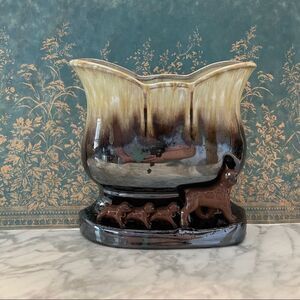 Vintage Tilso Boxer Dog Ceramic Wall Pocket